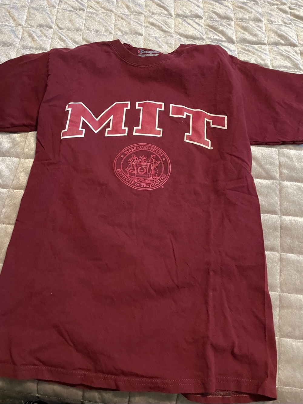 Champion Maroon MIT Short Sleeve Tee